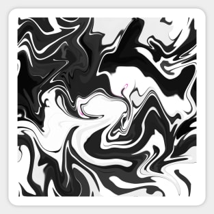 BW Liquid Pattern Sticker